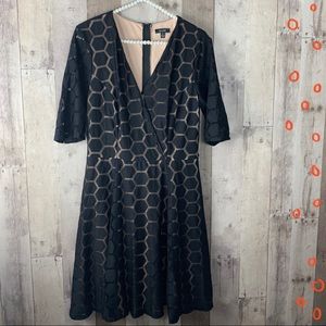 AUW Black dress with sleeves size 10